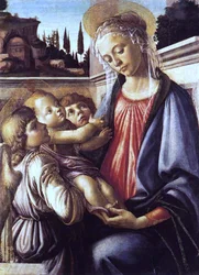 Madonna mit Kind und zwei Engeln